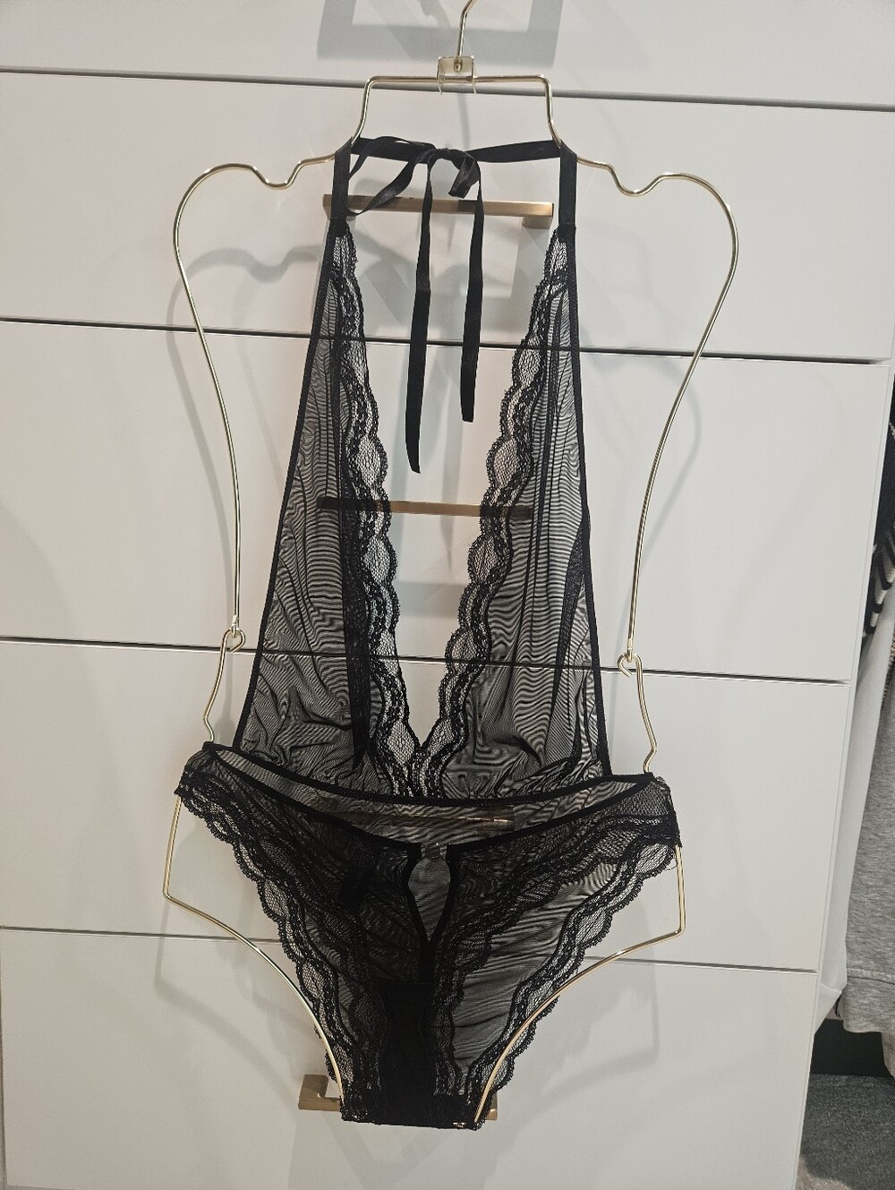 Vintage Simone Perele Implicite brand lace bodysuit